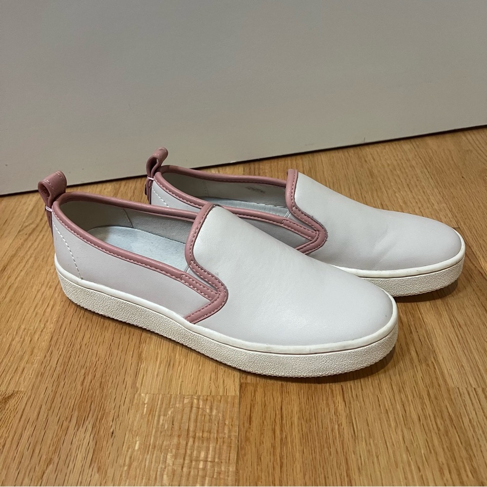 Coach Cream and Pink Slip-On Sneakers